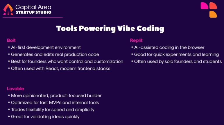 Slide on Tools Powering Vibe Coding